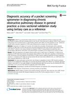 Diagnostic Accuracy of a Pocket Screening Spirometer in Diagnosing Chronic Obstructive Pulmonary Disease in General Practice: a Cross Sectional Validation Study Using Tertiary care as a Reference
