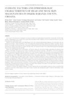 Climatic Factors and Epidemiologic Characteristics of Head and Neck Skin Malignancies in Osijek Baranja County, Croatia