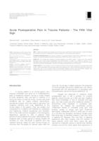 Acute Postoperative pain in Trauma Patients - the Fifth Vital sign