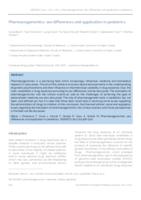 Pharmacogenomics: sex Differences and Application in Pediatrics