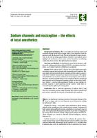 Sodium channels and nociception – the effects of local anesthetics