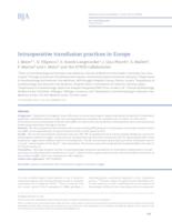 Intraoperative Transfusion Practices in Europe