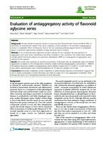 Evaluation of Antiaggregatory Activity of Flavonoid Aglycone Series