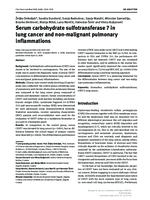 prikaz prve stranice dokumenta Serum Carbohydrate Sulfotransferase 7 in lung Cancer and Non-malignant Pulmonary Inflammations