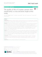 prikaz prve stranice dokumenta The Quality of Life of Croatian Women after Mastectomy: a Cross-sectional Single-center Study
