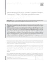 prikaz prve stranice dokumenta Effect of Pre-emptive Paracetamol Infusion on Postoperative Analgesic Consumption in Children Undergoing Elective Herniorrhaphy