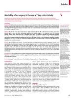 prikaz prve stranice dokumenta Mortality After Surgery in Europe: a 7 day Cohort Study