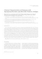 prikaz prve stranice dokumenta Clinical Characteristics of Patients with Spondyloarthritides and HLA-B27 Positive Antigen
