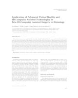 prikaz prve stranice dokumenta Application of Advanced Virtual Reality and 3D Computer Assisted Technologies in Tele-3D-computer Assisted Surgery in Rhinology