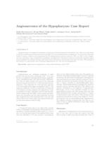 prikaz prve stranice dokumenta Angiosarcoma of the Hypopharynx: Case Report