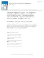 prikaz prve stranice dokumenta Use of Information Theory and Numerical Taxonomy Methods for Evaluating the Quality of Thin-layer Chromatographic Separations of Flavonoids and Phenolic Acids of Rhamni Cathartici Fructus